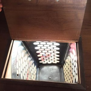 Looking into the clothes hamper with the storage door open underneath just for some light so I could take a better picture.