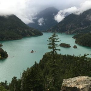 Ross Lake gorgeous green glacier water. What a view