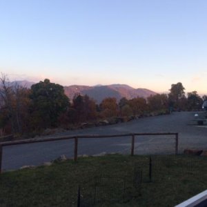 View from our site at Mama Gertie's Hide-a-Way campground.