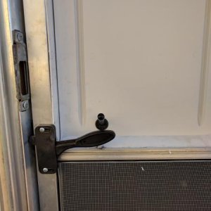 Screen door opener stick thing.