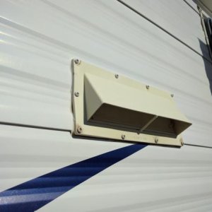 UV yellowed range vent