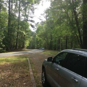 Looking out from our spot in Crosswinds Campground Area B