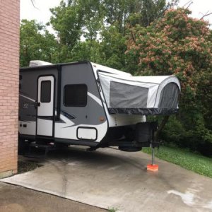 Camper finally home from warranty work at dealer after almost two months.  Both tents were replaced due to cracking trim on the inside (poor design, t