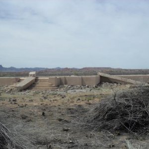 Ruins of St. Thomas - Lake Mead, southern Nevada. Uncovered again as the water level has gone down due to prolonged drought.