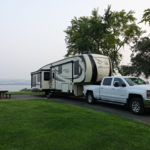 Columbia river view at Boardman RV park, Oregon