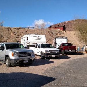 Calico Ghost Town Jan 2018 with a group  of 4 RV's