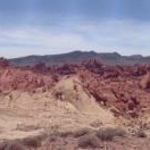 Panorama shot of Fire Canyon - Valley of Fire State Park, southeastern Nevada