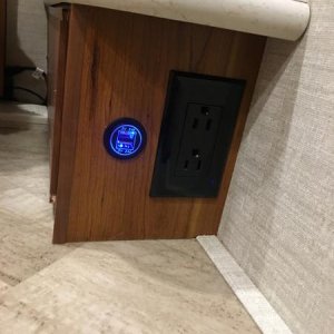 Dual USB outlet in bedroom