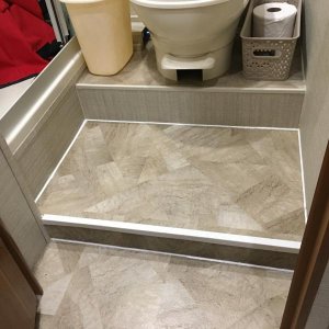 Added 3” platform for toilet.