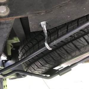 Website says the “clothesline hooks” aren’t designed for a “hanging load” but the bulk of the weight is on the hook plates since the tire is mounted a