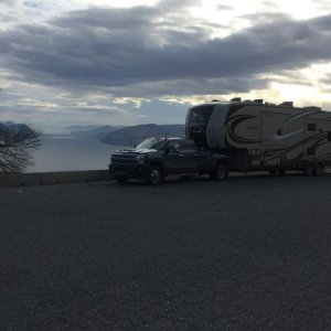 Trans Canada Highway overlooking Kamloops Lake