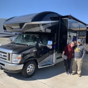 Picking up our new RV, “Blue Jay”.