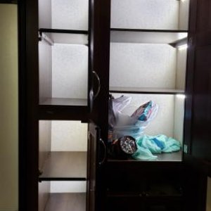 Wardrobe & Pantry Lights - With the cabinets being deep with dark wood, they were quite dark and hard to see into, especially when it is dark outside.