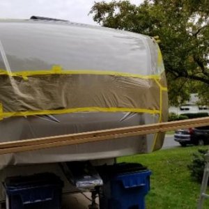 1 RV paint scaffolding