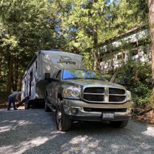 CamperRich: 
2020 Jayco Eagle HT 28.5 rsts
2007 Dodge Ram 6.7L - 2500 
Leaving our summer campgrounds for our fall excursion...