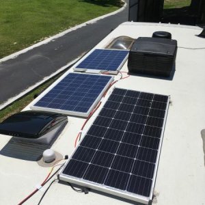 solar panels on roof from the back