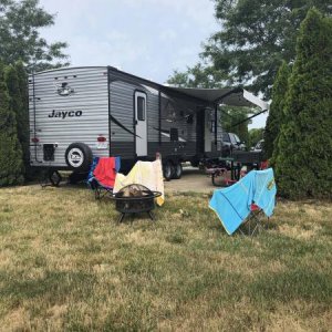 Lighthouse Point Campground, Cedar Point, Sandusky, Ohio July 11th, 2020. 
By far the nicest campground we've ever been to. All concrete pads-paved ro