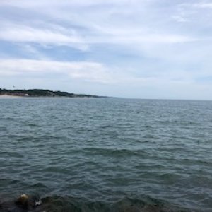 Hoffmaster State Park Campground July 12, 2020
Lake Michigan looking south toward Grand Haven from Muskegon Town Beach. Heard better things about Gran