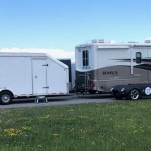 2006 Seneca with 24' United trailer and Factory Five Racing Cobra roadster replica.