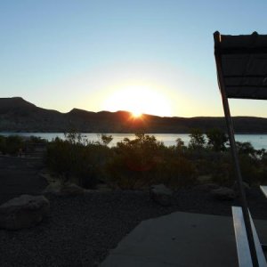 Sunrise over Quail Creek Reservoir - Quail Creek State Park, Hurricane, UT