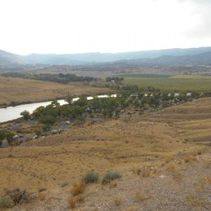 View of the Green River Campground, Dinosaur National Monument, Jensen, UT