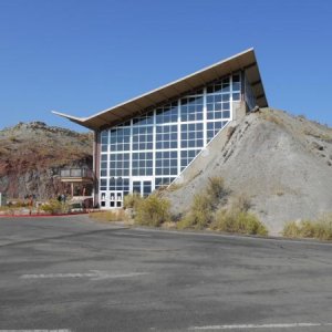 The Quarry Hall is built right against the exposed wall of fossil - Dinosaur National Monument, Jensen, UT