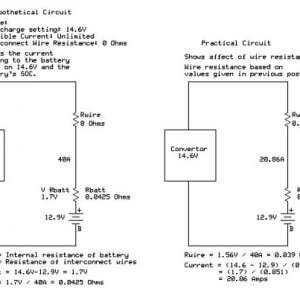 Affect of wire size on battery charging