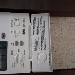 Replacement Thermostat - Works fine to replace OEM thermostat for heat and AC. Has settable on/off range. Dry contacts. Runs on replaceable battery