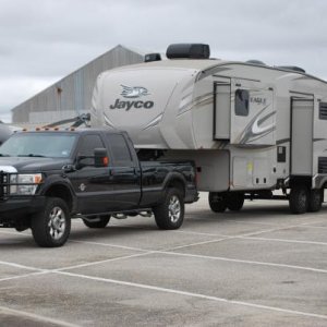 RV with Hunters truck