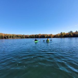 Wife & daughter kayaking.