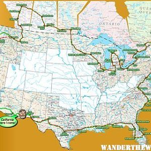 * Road map for my grand loop ("Four Corners Tour")