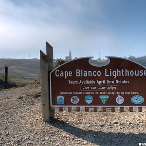 Entrance to Cape Blanco Lighthouse