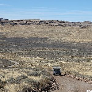 Driving through Sheldon National Wildlife Refuge