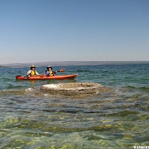 Kayaking past Fishing Geyser