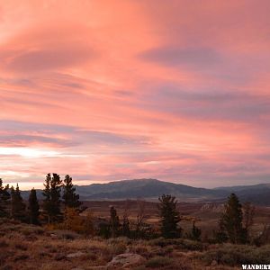 Sunset over camp