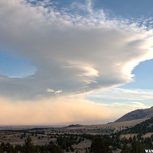 Cloud over Summer Lake and Dust Storm