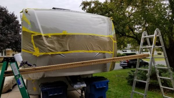 1 RV paint scaffolding