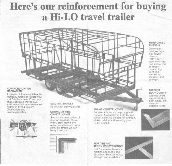 1970's Hi Lo Square Steel Tube Frame Construction I believe they were constructed this way from 1969 - 1979