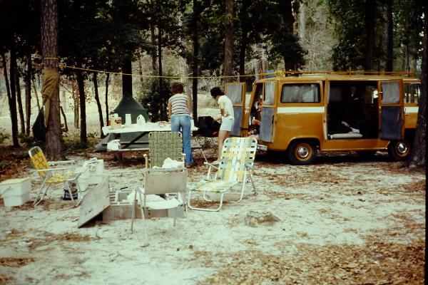 1974-61 Ford Econoline van (our first Motorhome!!) Picture taken at Coles Point, Va.