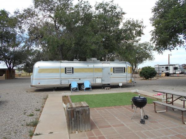 1974 Silver Streak Trailer - - on display at Enchanted Trails RV Park & Trading Post, Albuquerque, NM