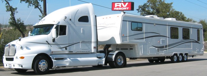 2000 T2000 Kenworth (Bubba) and 2002 Travel Supreme)The Great White Whale)