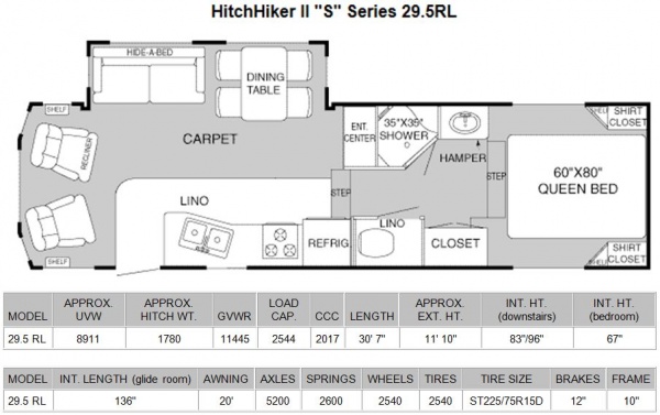 2001 HitchHiker floorplan