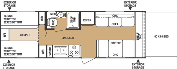 2003 Shamrock 25bh Floorplan