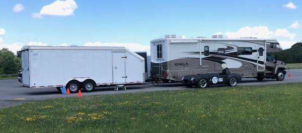 2006 Seneca with 24' United trailer and Factory Five Racing Cobra roadster replica.