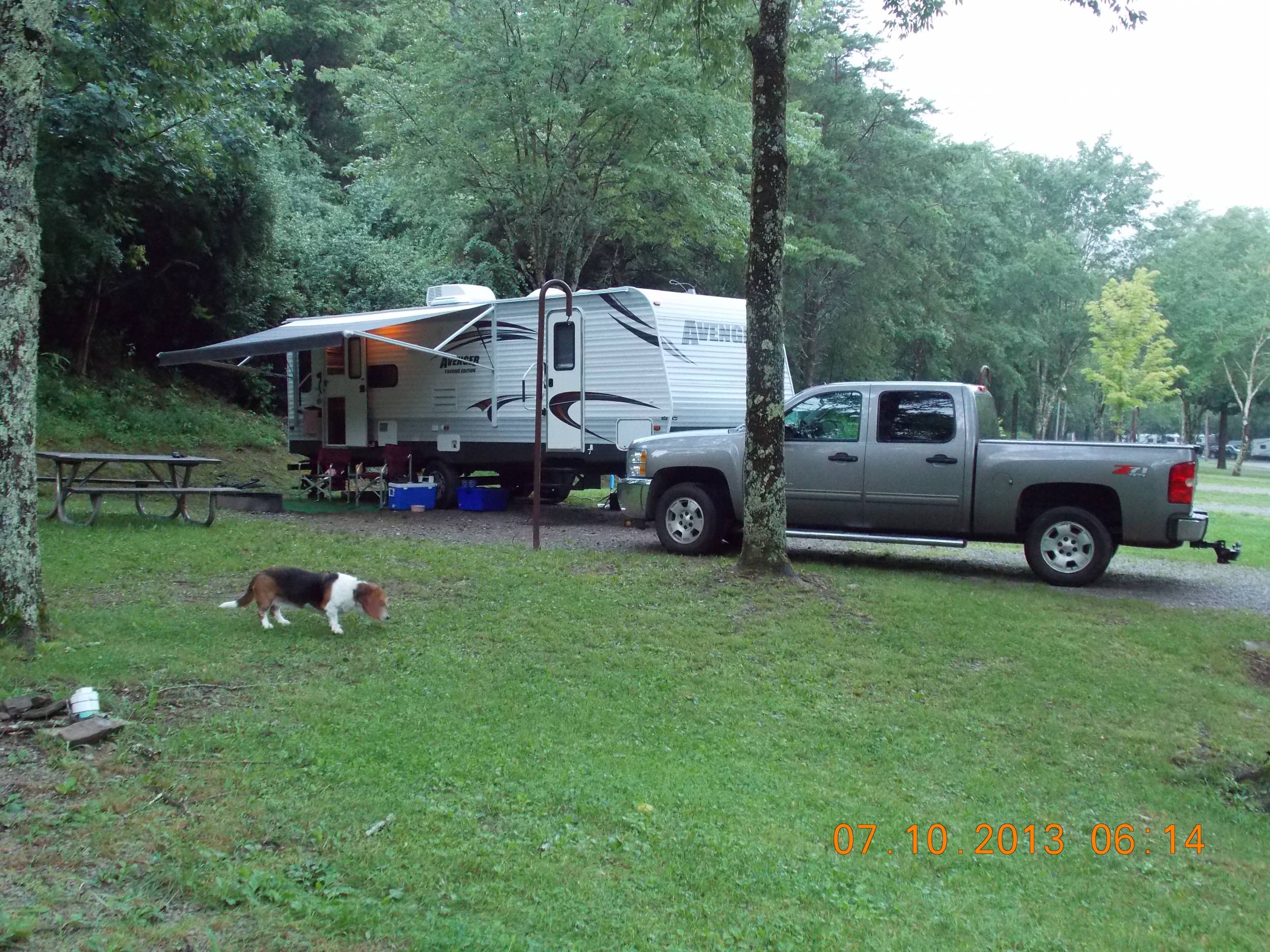 2014 Avenger, camping at Riffle Run Camprground, WV