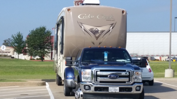 2015 Forest River Cedar Creek pulled by a 2012 F350 6.7 superduty