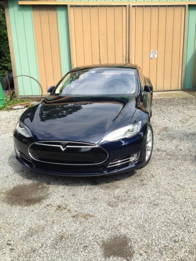 2015 Tesla. 100% electric. It can be charged at any RV camp site. 30 or 50 amp.    Car will drive 300 miles on a full charge.