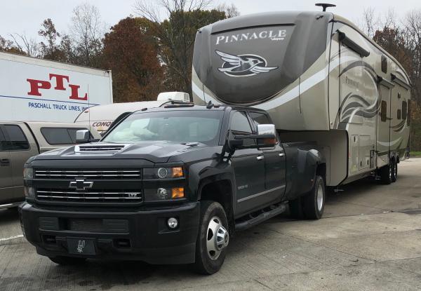 2019 Jayco Pinnacle 37MDQS
2018 Chevy 3500 HD 4WD LB Dually 6.6L Diesel