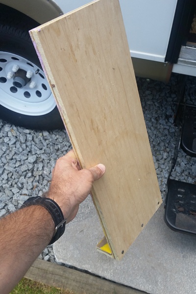 3/4" plywood support