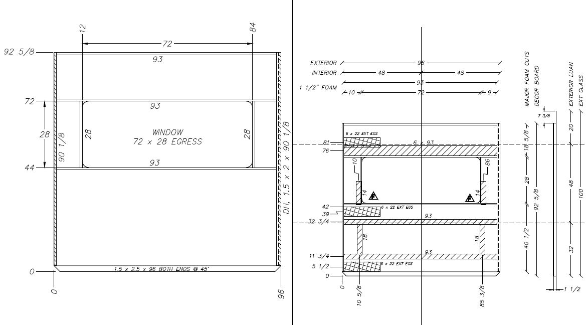 303RLS rear wall